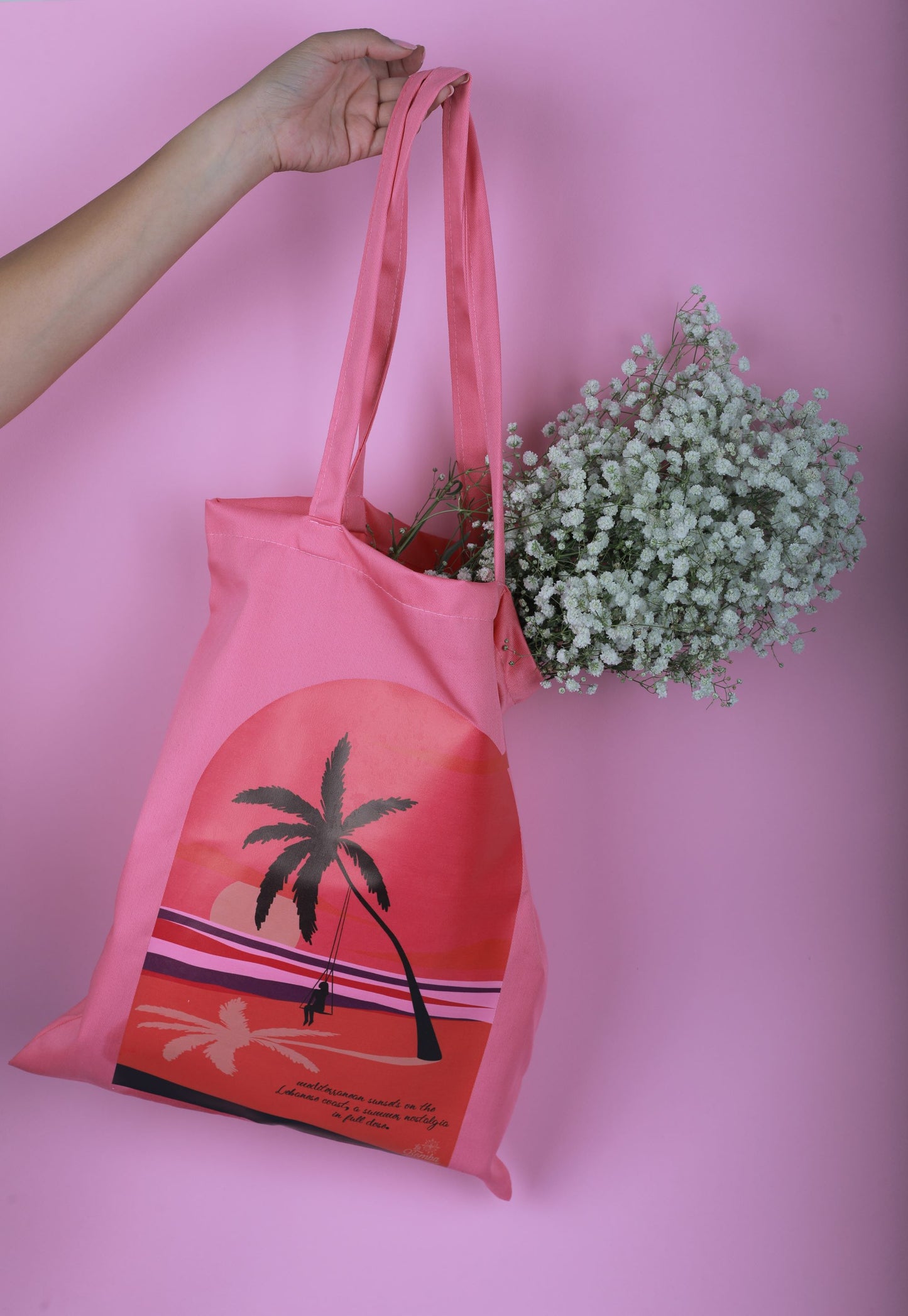 +961 Love - Vibrant Pink Tote Bag