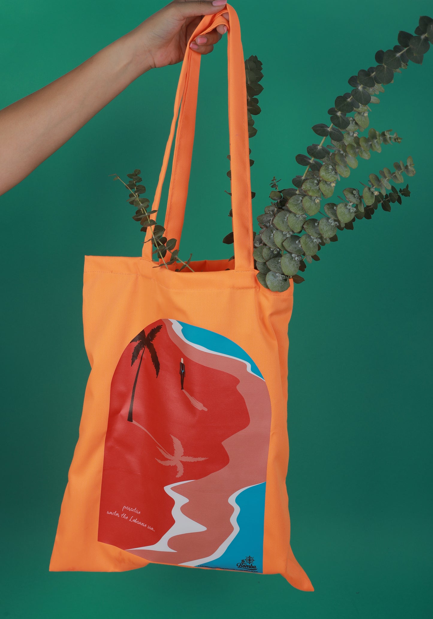 +961 Love - Vibrant Orange Tote Bag